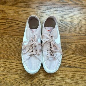 Pink Nike Court Legacy Low Top Sneakers